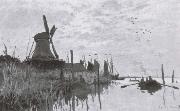 Claude Monet Windmills near Zaandam Sweden oil painting artist